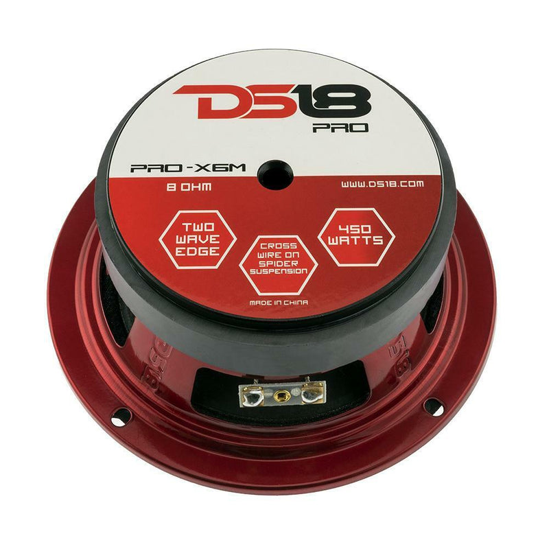 DS18 PRO-X6M 6.5" 8 Ohm Midrange Speaker 450W Max 225W RMS Loudspeaker