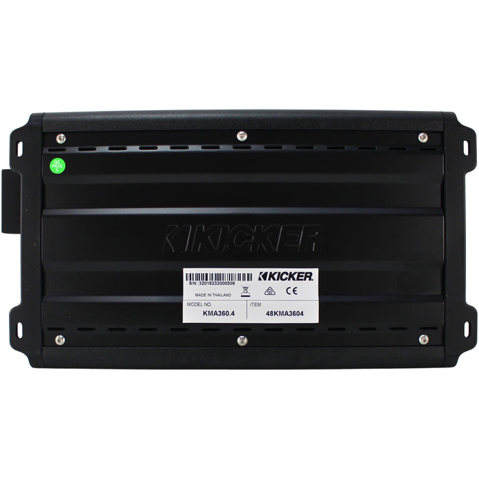 Kicker KMA Series 360W 4-Ch Class A/B Full Range Marine Amplifier / 48KMA3604