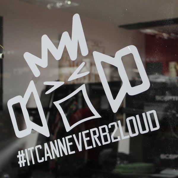 B2 Audio Vinyl Riot Guy 12" x 16" White Sticker