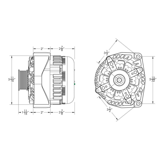 Mechman E-Series 400 Amp Red Alternator For 96 - 04 GM Truck 8206400-RED