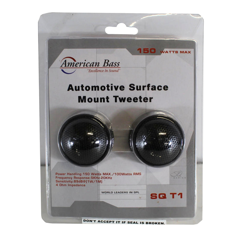 American Bass Surface Mount Silk Dome Tweeter 150W 4 Ohm with Neodymium SQ-T1