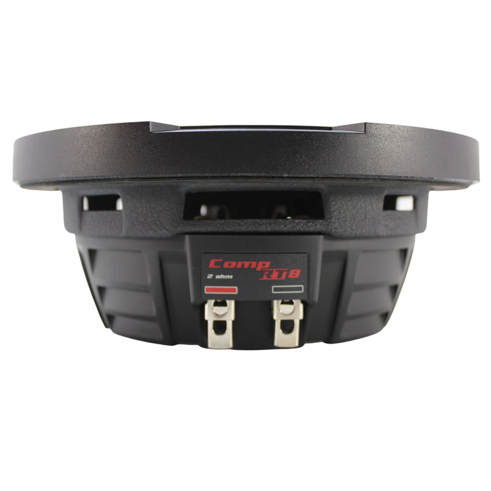 Kicker CompRT Series 8" Dual 2-Ohm Voice Coil Subwoofer 600-Watt Peak 48CWRT82