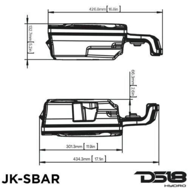 Molded Sound Bar for Jeep Wrangler Red RGB LED Car Audio JK JKU Soundbar 07-18