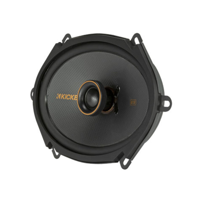 Kicker 6x8" 4 Ohm 150W Peak 2 Way Coaxial Thin Car Audio Loud Speakers KSC6804