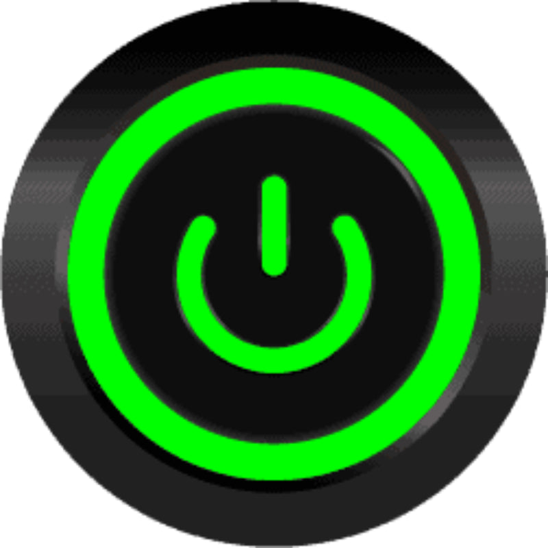 Sparked Innovations Universal Latching Power Symbol Pushbutton Switch w/LED SPDT