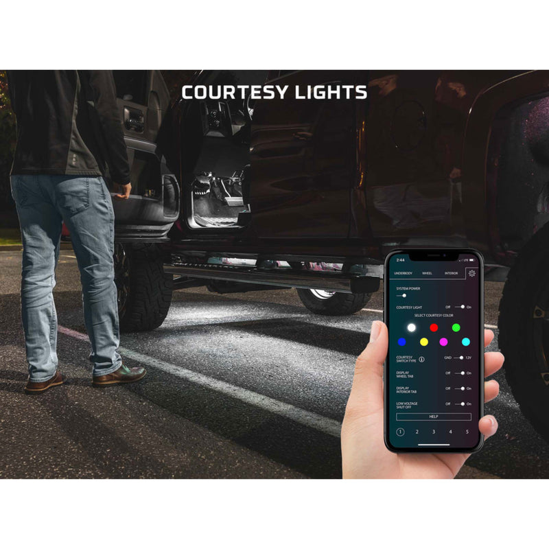 LEDGlow 10pc Million Color Bluetooth Truck Underglow and Interior Lighting Kit