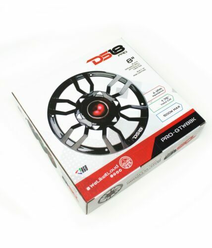 1x 8" Black Speaker Grill Cover / Built In Bullet Tweeter RGB LED Pro Audio - Big Jeff Online Inc