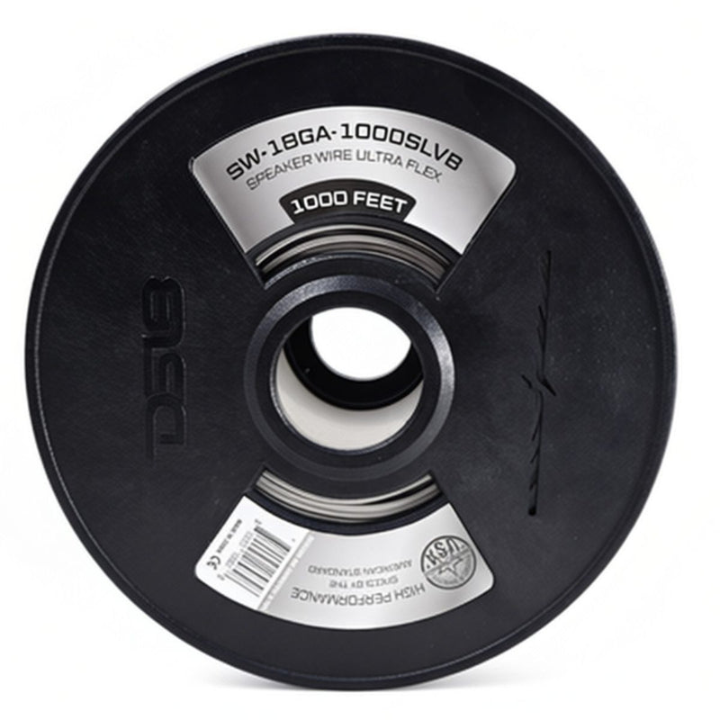 DS18 Car Audio 18 AWG CCA Speaker Wire Silver/Black Lot Cut By The Foot