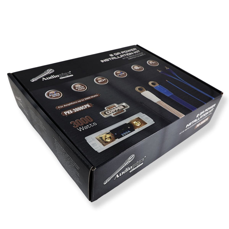 Audiopipe 0 Gauge Oxygen Free Copper Amplifier Wiring Kit 3000W PKV-3000CPR