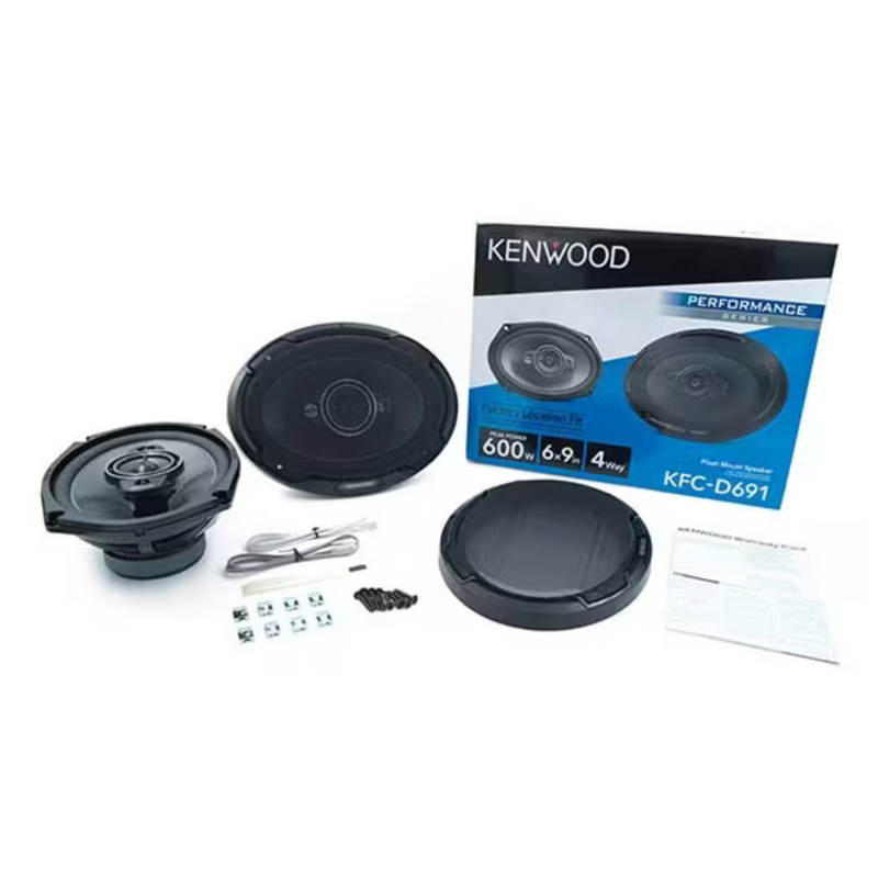 Kenwood 6x9 inch 4-Way 600W Performance Series Car Audio Speakers KFC-D691