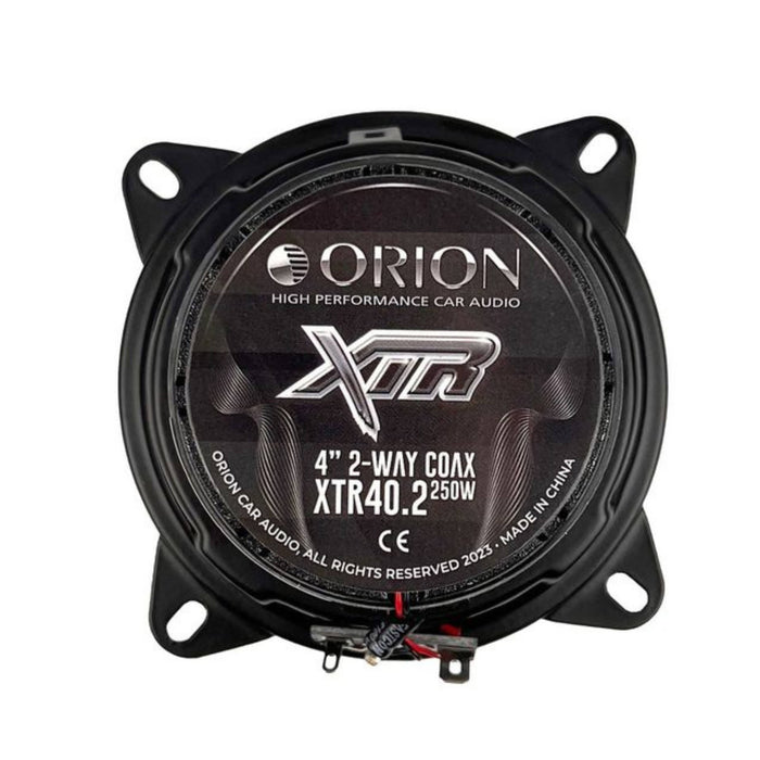 4" 65W RMS | 250W Peak 4-Ohm 2-Way Coaxial Speakers Orion XTR Series / XTR40.2