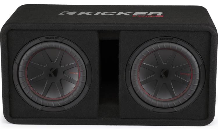 Kicker Ported Enclosure with pair of 10" CompR Subwoofers 1600W Peak 2 Ohm 48DCWR102