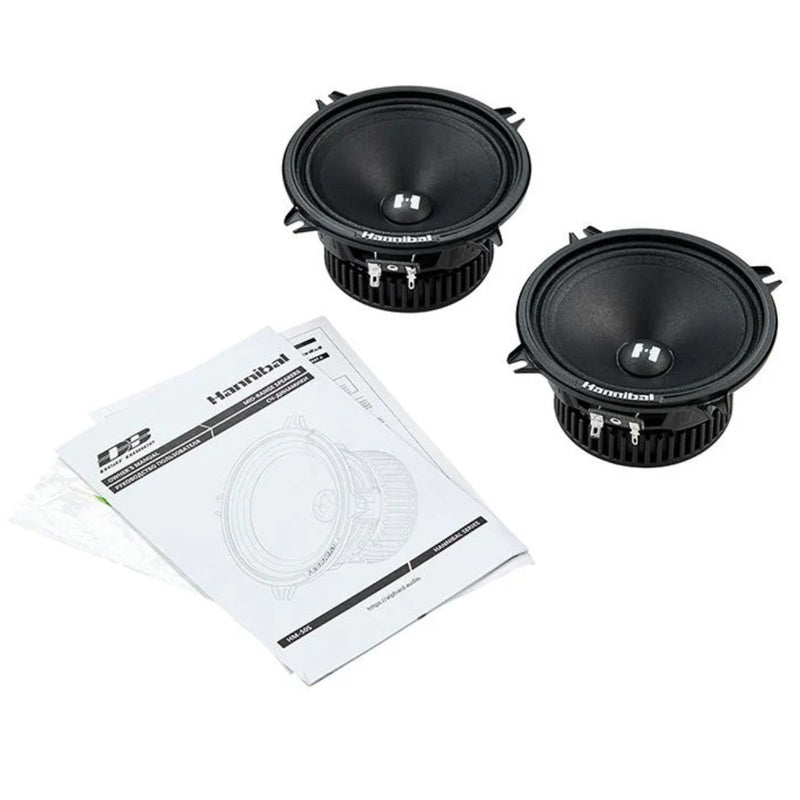 Deaf Bonce Hannibal 5.2" 50 W  RMS 4-Ohm Mid Range Car Audio Speakers Pair