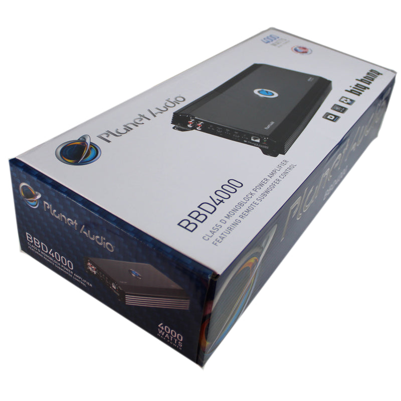 Planet Audio Monoblock Amplifier 4000 Watts 1-Ohm Stable Class D / BBD4000
