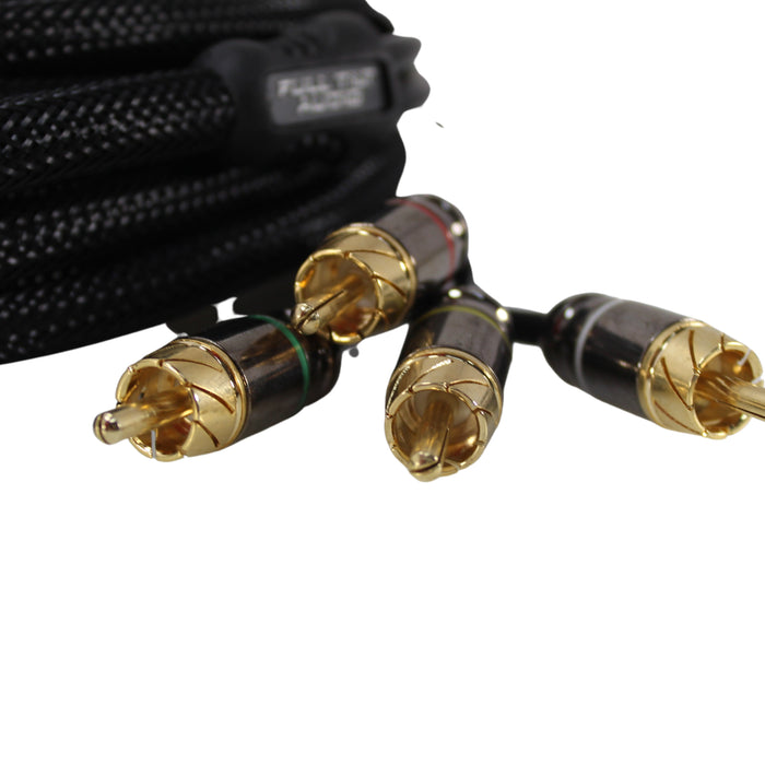 Full Tilt Audio HQ 20 Foot 4-Channel RCA Cable Gold Plated Connectors