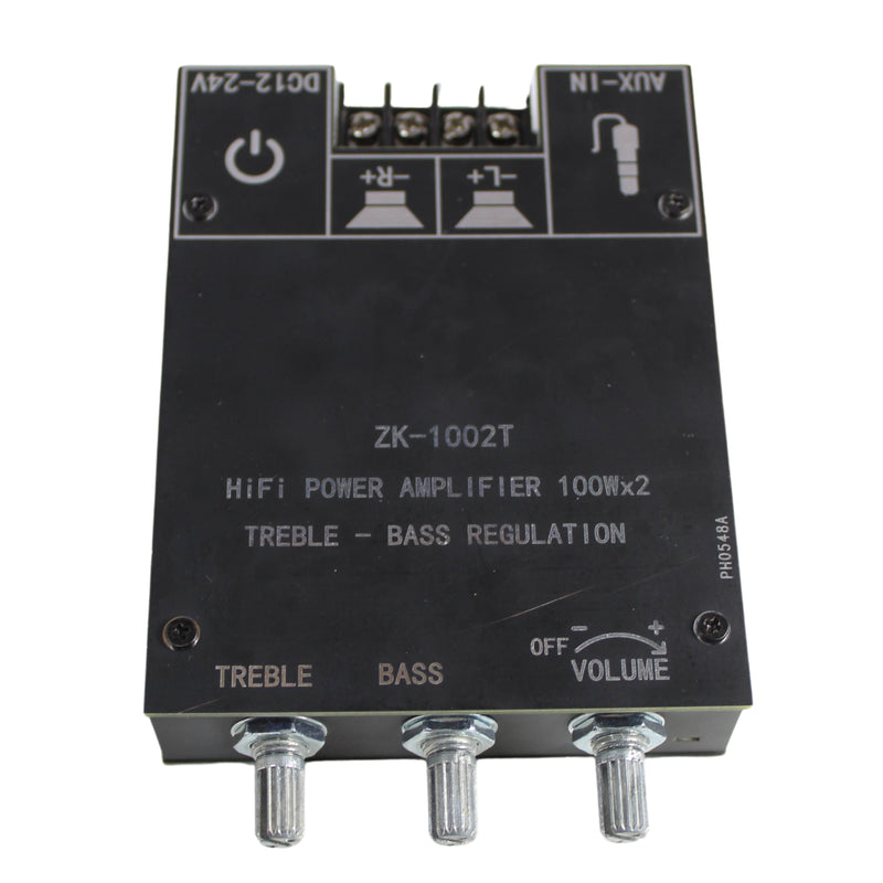 ZK-1002T 200 Watt 2 Channel Bluetooth Amplifier Board for B2 RC2 AUX/BT Inputs