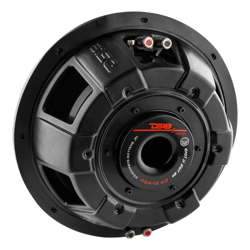 DS18 12" 600 Watts 4-Ohm Water Resistant Shallow Marine Audio Subwoofer PSW12.4D