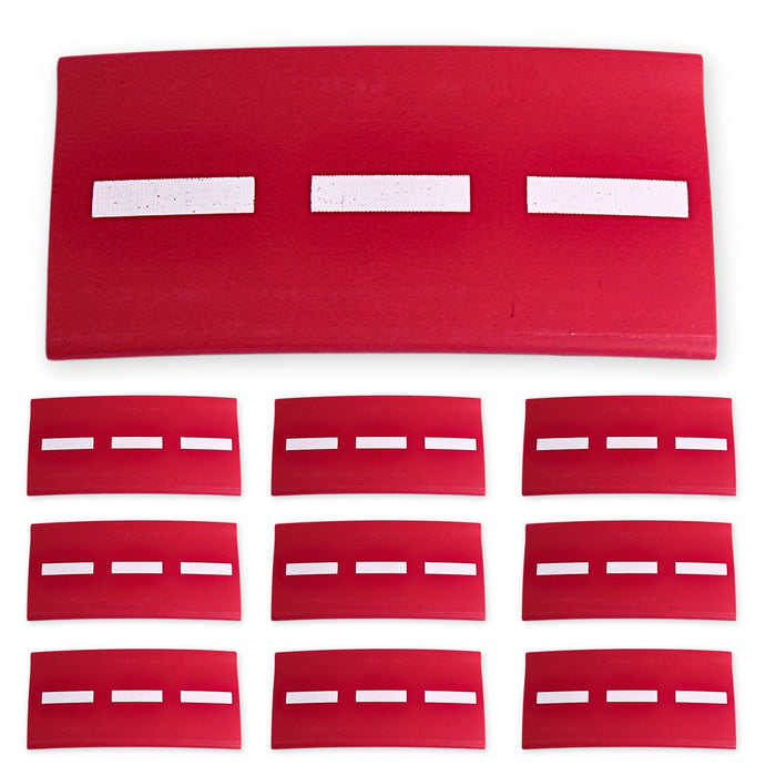 0 Gauge 3:1 Heat Shrink with Negative/Minus Logo 10 Pack Red