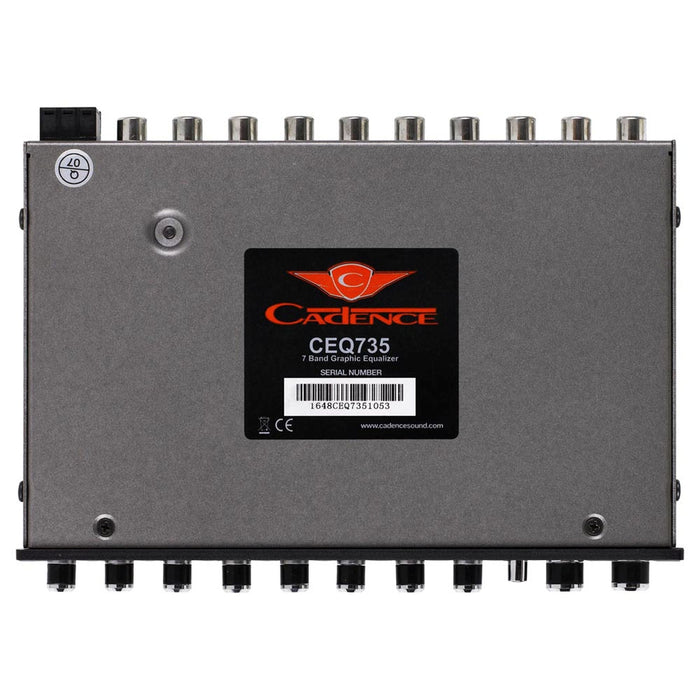 Cadence 7-Band Graphic Equalizer 12dB Boost, Subwoofer Control, 7V Output CEQ735
