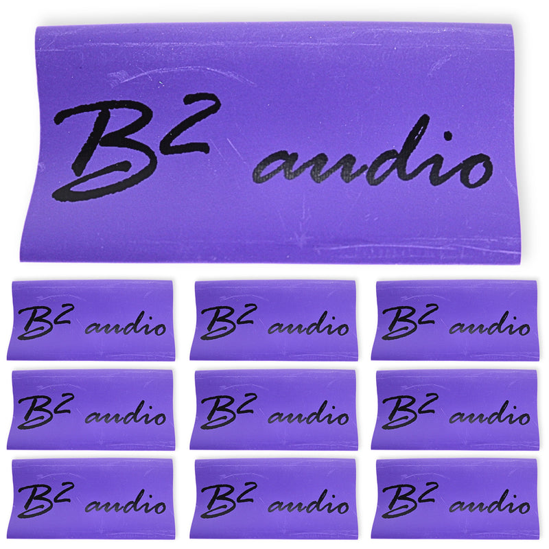 B2 Audio 10 Pack of 0 Gauge Purple Heat Shrink with B2 Audio Logo (B2 Audio)