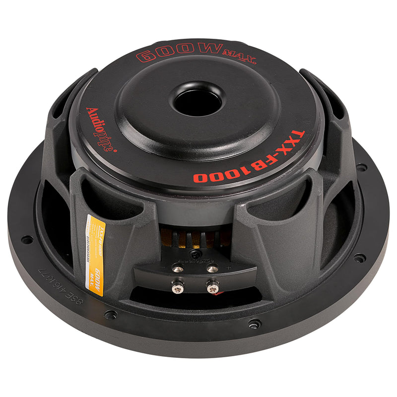 Audiopipe 10" 600W Max Dual Voice Coil 4-Ohm Shallow Mount Subwoofer TXX-FB1000