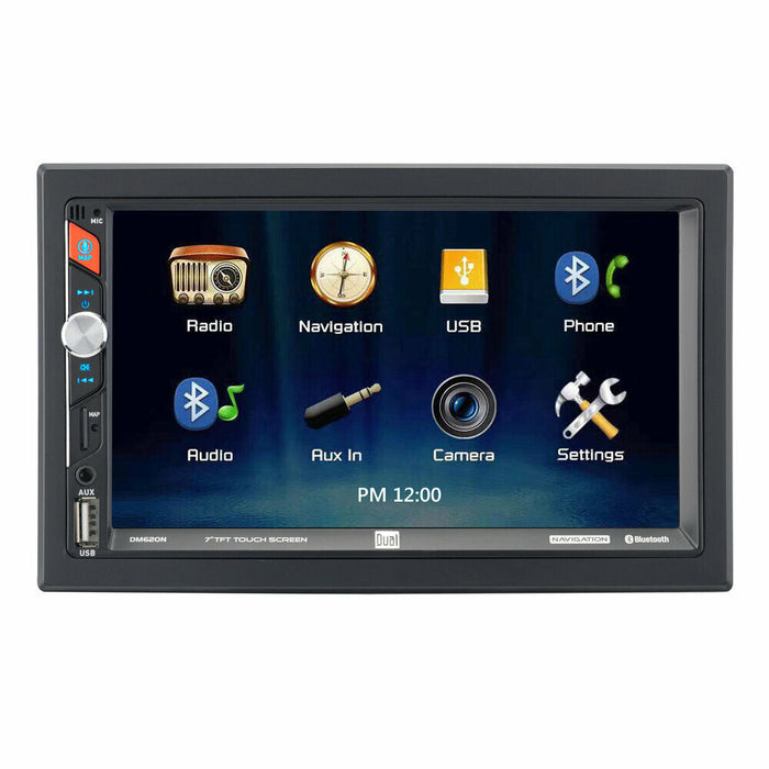 Dual DM620N 7" Touchscreen Bluetooth Mechless Receiver w/ Built-In Navigation