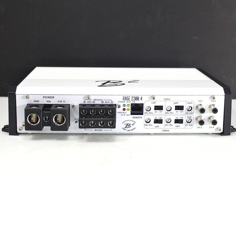 B2 Audio RAGE 4-Ch 2.3K 2300 Watt 2-Ohm Class D Full Range Amplifier OPEN BOX