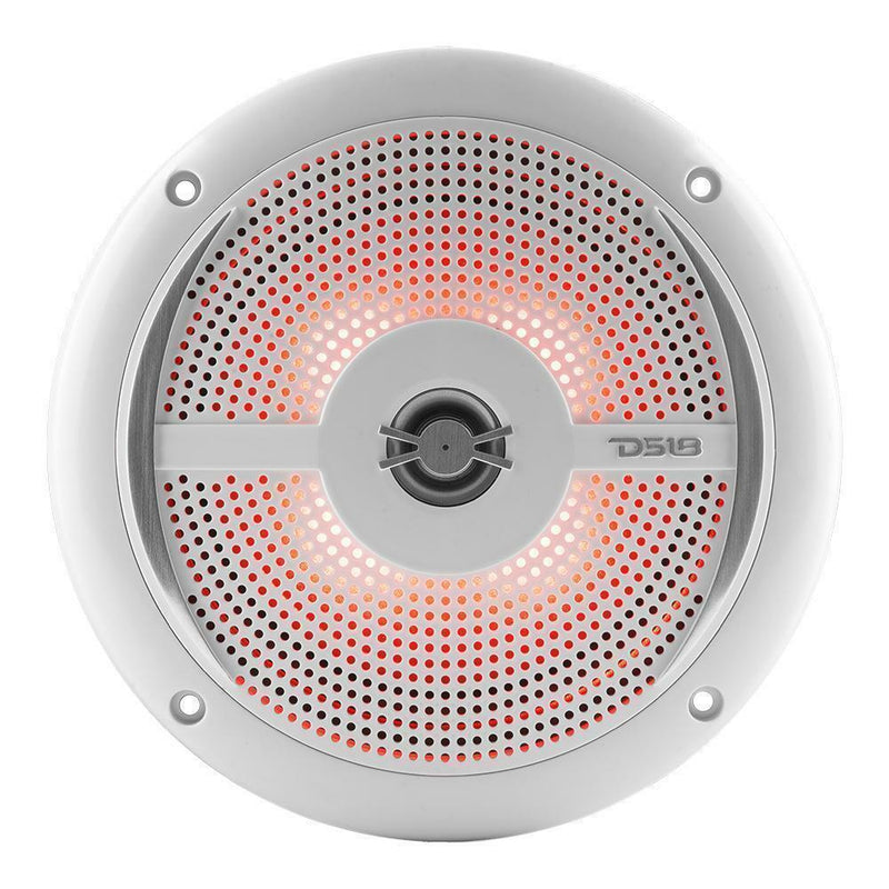 DS18 MRX16SL/WH Multimedia Marine Radio w/ 100W 4-Ohm 2 Way Slim Speaker Package