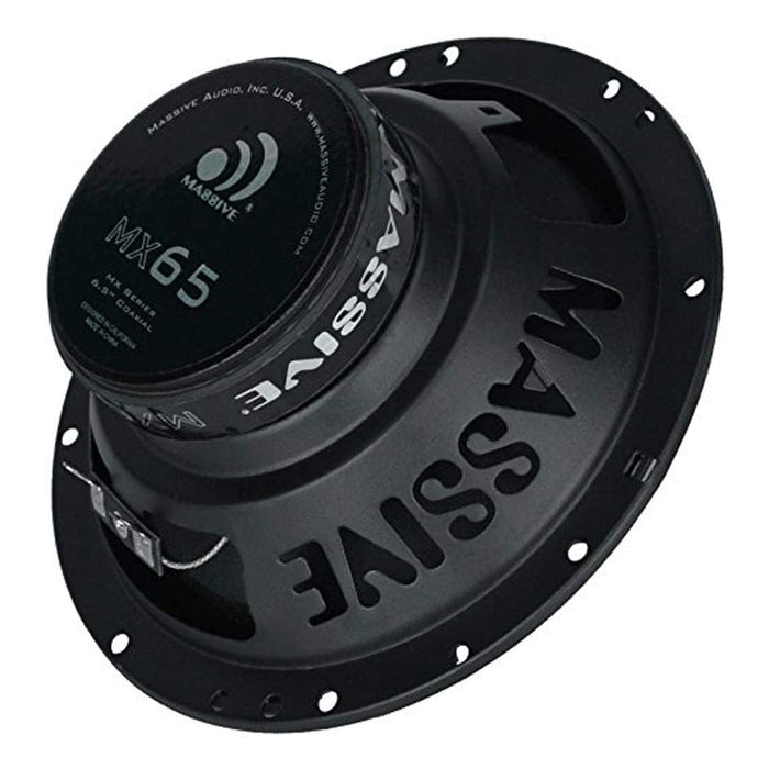 Massive Audio MX Series Shallow Mount 6.5" 50W RMS 4-Ohm Coaxial Speakers /MX65S