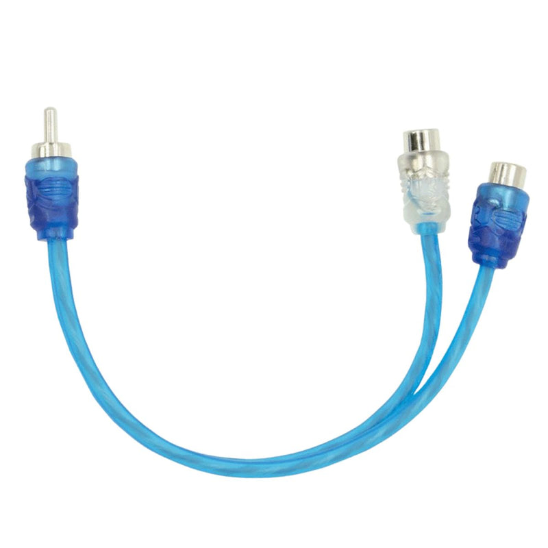 Raptor 9" RCA Y Adaptor 2 Female to 1 Male Coaxial Audio Cable