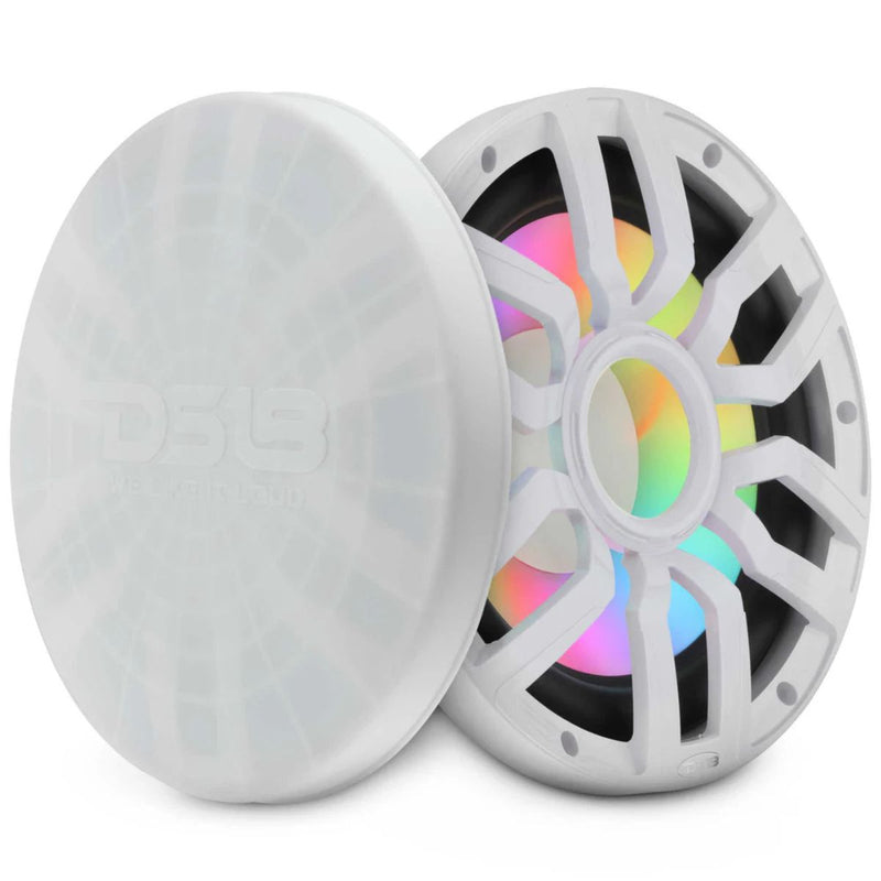 12" marine subwoofer with 600W RMS, IP65 rating, and LED lighting. Built for boats and UTVs with deep bass and durable design. Speaker view