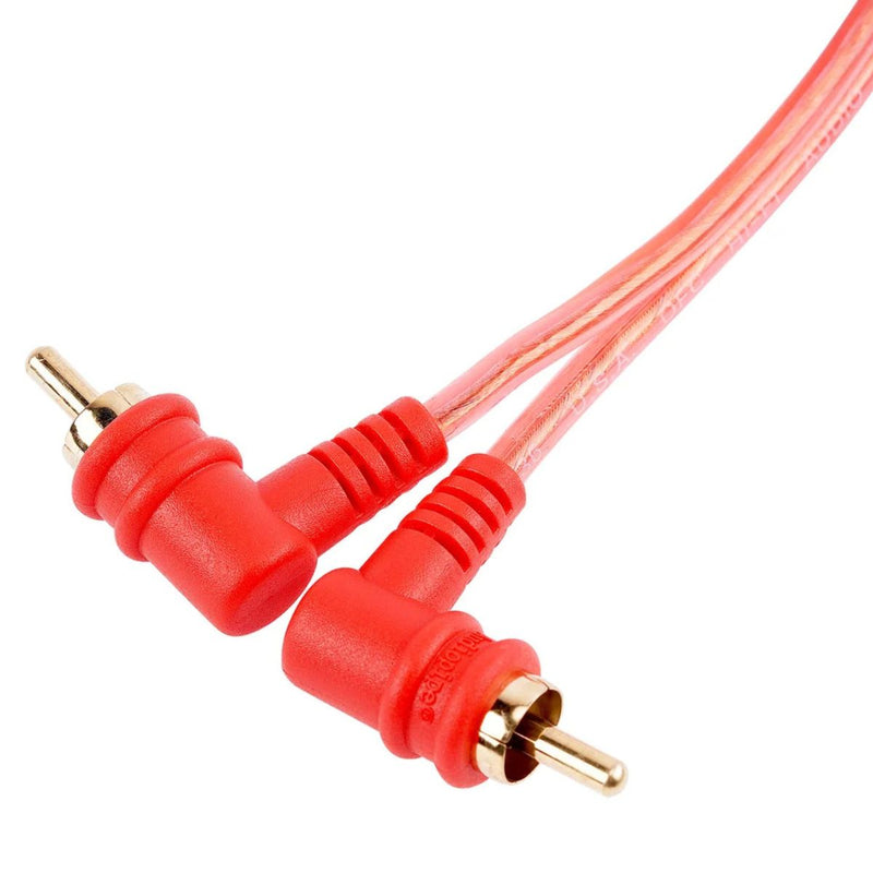 Audiopipe BMV-GRA-F-2M RCA Y Splitter 1 Female to 2 Male 6" Cable Gold Plated