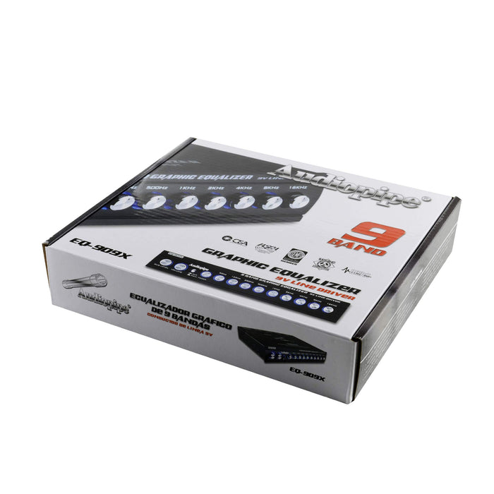 Audiopipe In-Dash 9 Band Graphic Equalizer w/ 9V Line Driver / EQ-909X