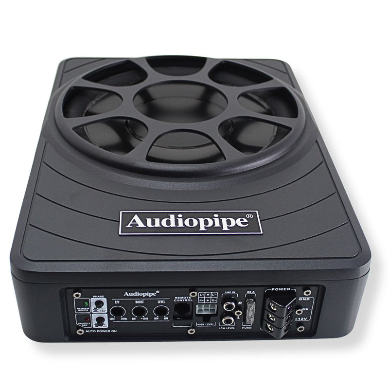 Audiopipe 10" Low Profile Amplified Subwoofer 250W RMS w/ Bass Knob APLP-1030