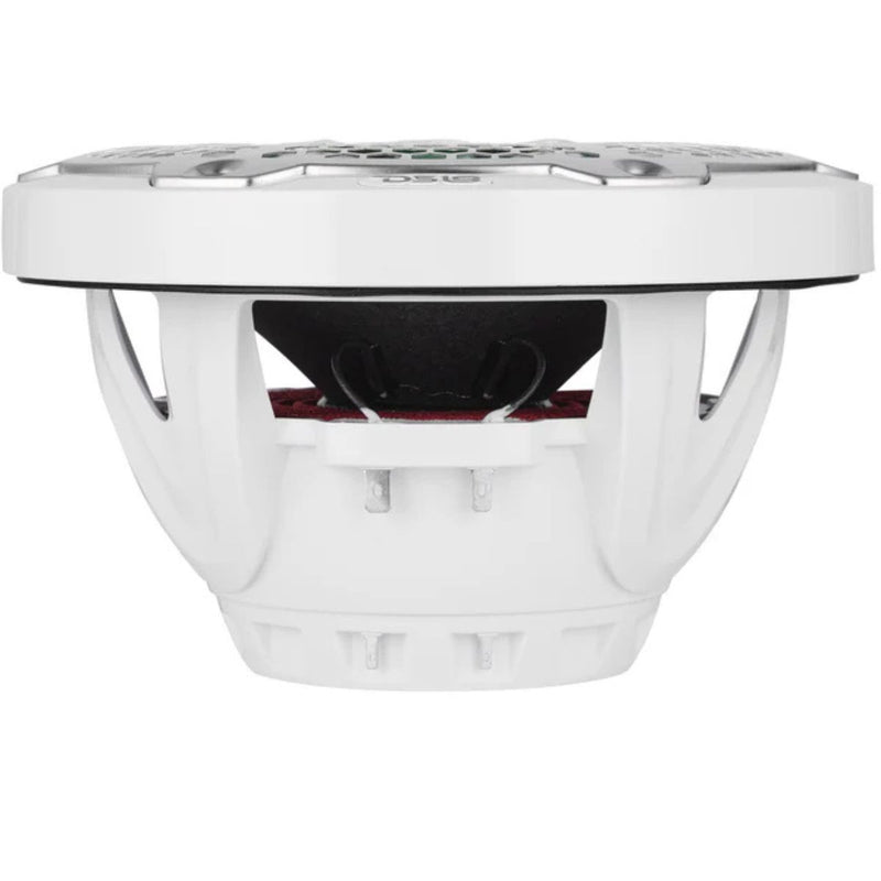 DS18 8" 250W RMS 4-Ohm Marine 2-Way Hybrid Speaker Pair w/ RGB LED NXL-8MD-WH