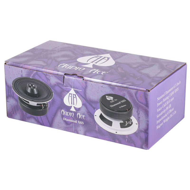 Audio Ace Pair of Diamond  8" 150 Watt RMS 4 Ohm Pro Car Audio Coaxial speakers