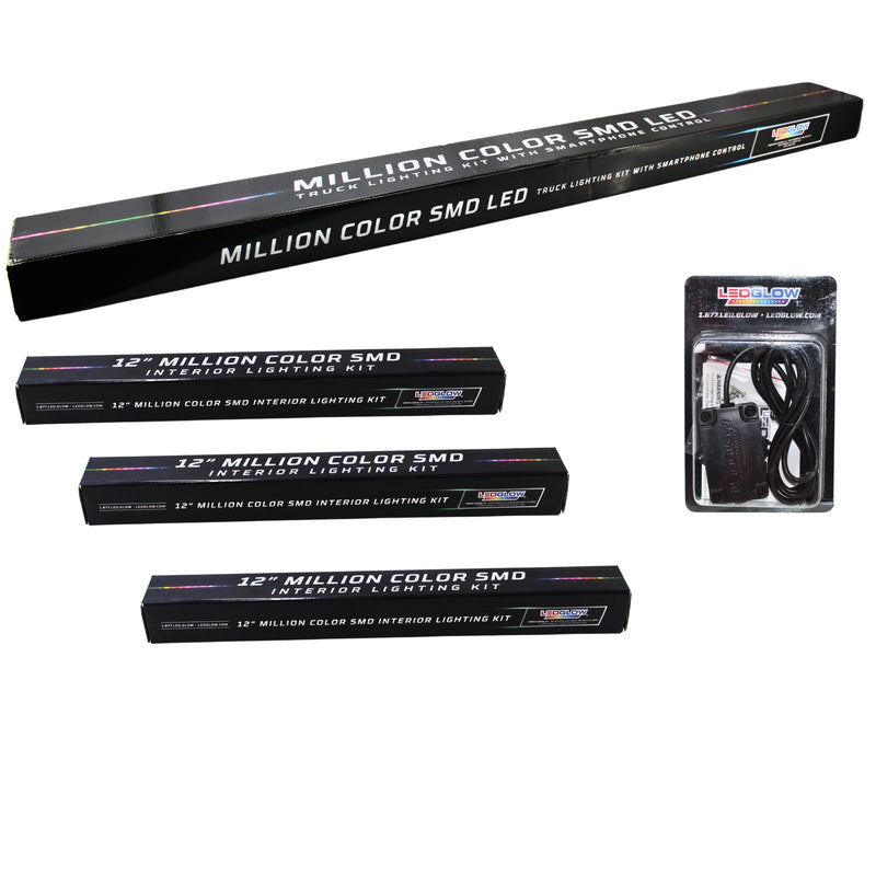 LEDGlow Million Color LED Truck Underbody Lighting Kit w/BT & Smartphone Control