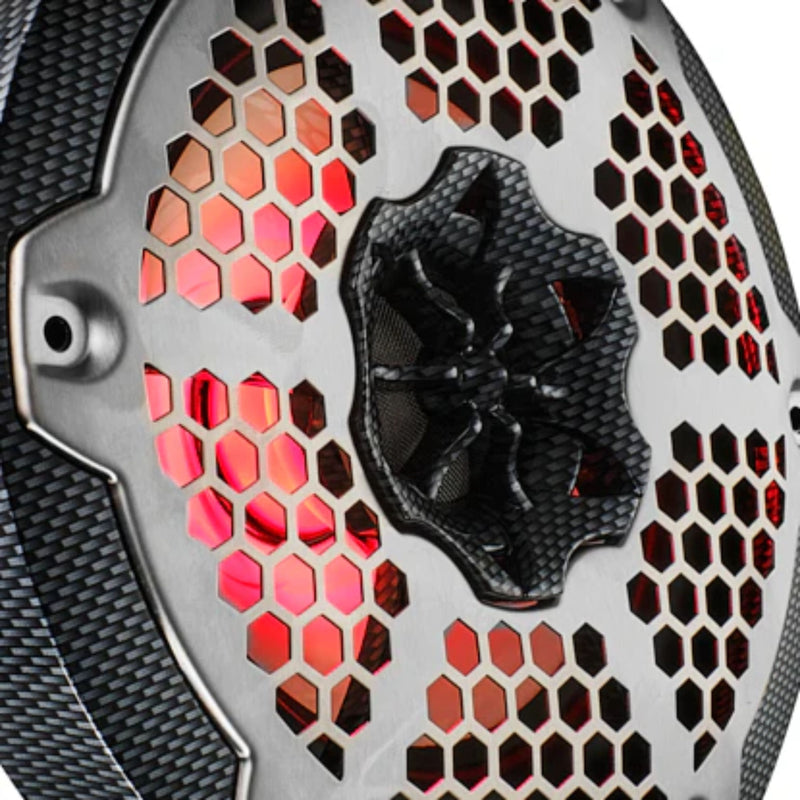 DS18  Pair of 100 Watt RMS 4-Ohm 2-Way Coaxial Marine Speakers W/ LED RGB Lights