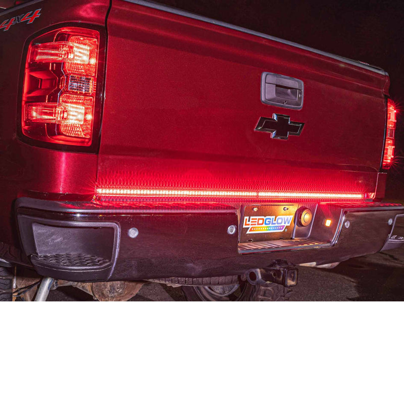 LEDGlow 2pc 60" Double Row LED Tailgate Light Bar with White Reverse Truck Light