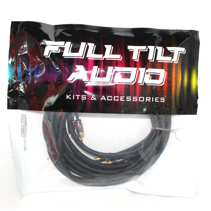 Full Tilt RCA HQ Series Car Audio 16 Foot Gold Plated Color Coded Cable