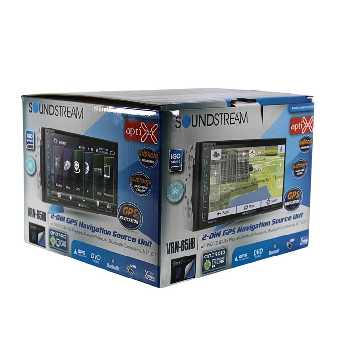 7" Multimedia Touchscreen Headunit W/ Bluetooth and NAV Soundstream VRN-65HB