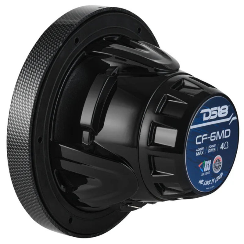 6.5" 250W RMS Marine 2-Way Hybrid Speakers w/ RGB LED & Neodymium Driver DS18