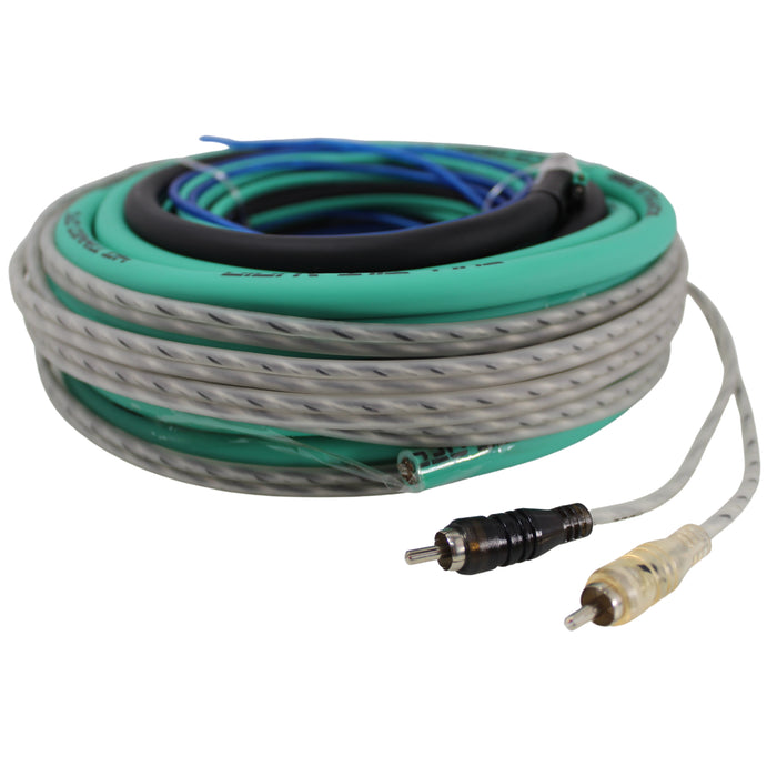 Full Tilt 4 Gauge AWG Teal/Black Amplifier/Amp Wire Kit