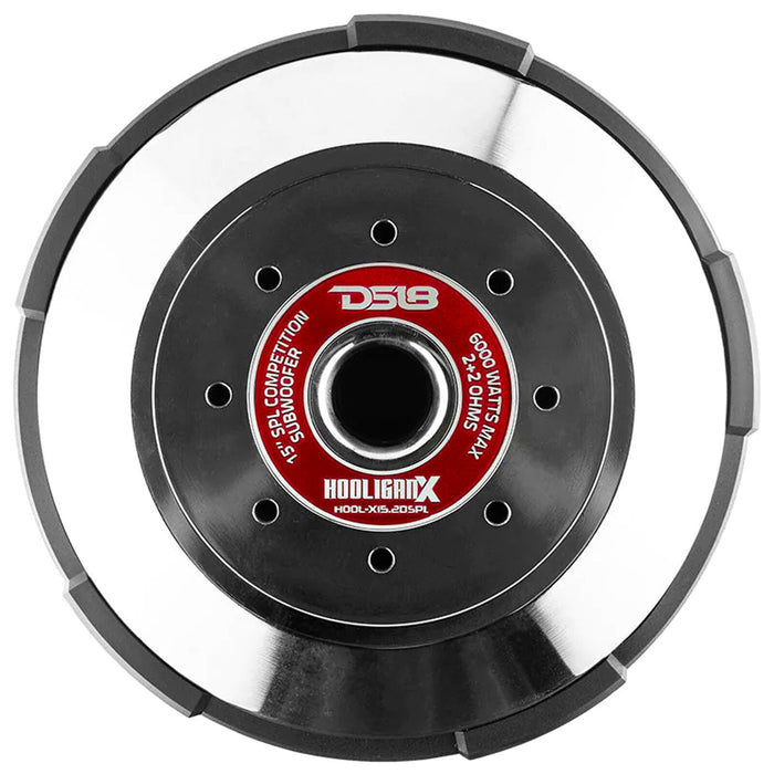 DS18 Hooligan X 15" Competition Subwoofer 6000 Watt 2 Ohm 4" DVC HOOL-X15.2DSPL