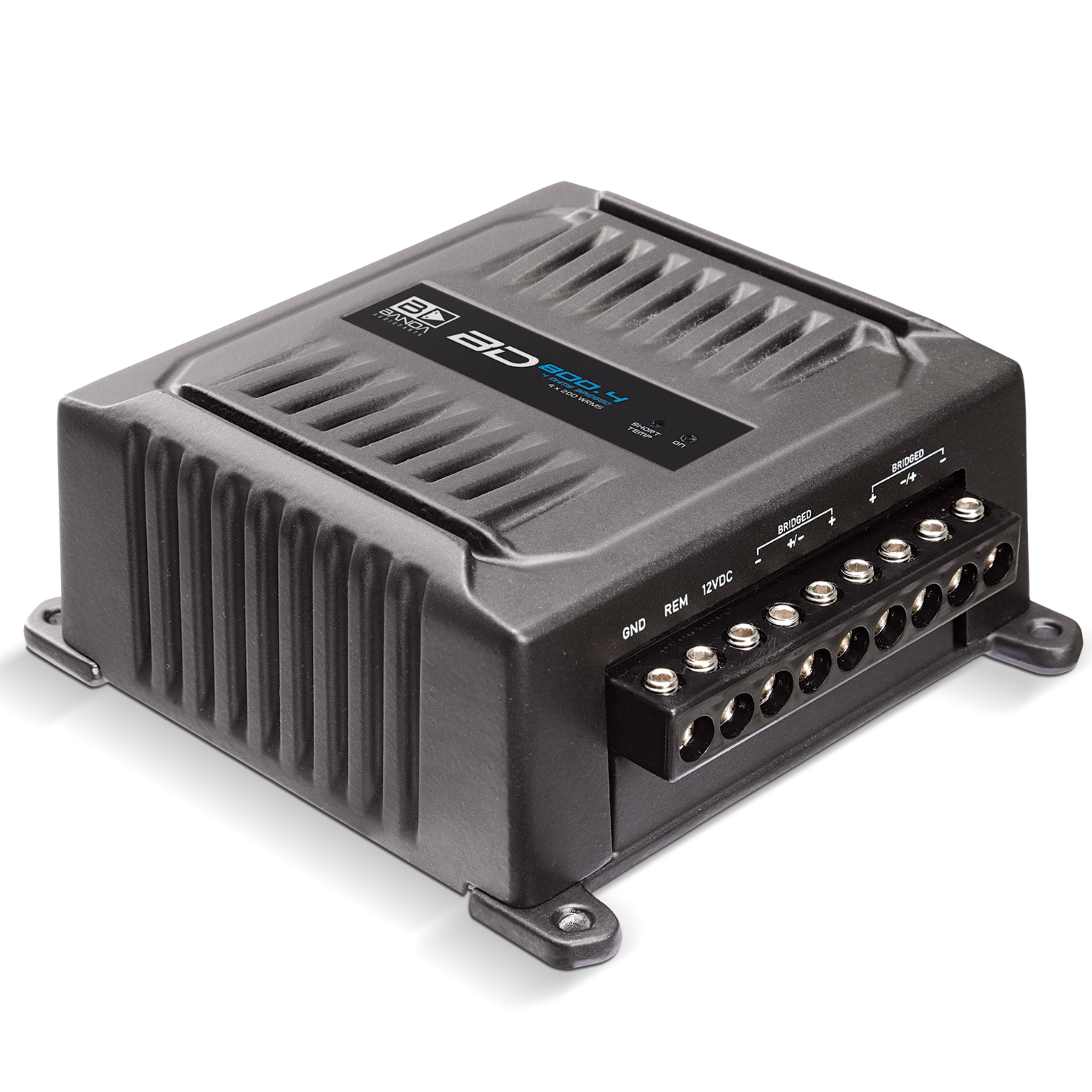 Banda Pocket Series 800W RMS 2-Ohm 4-Channel Compact Amplifier