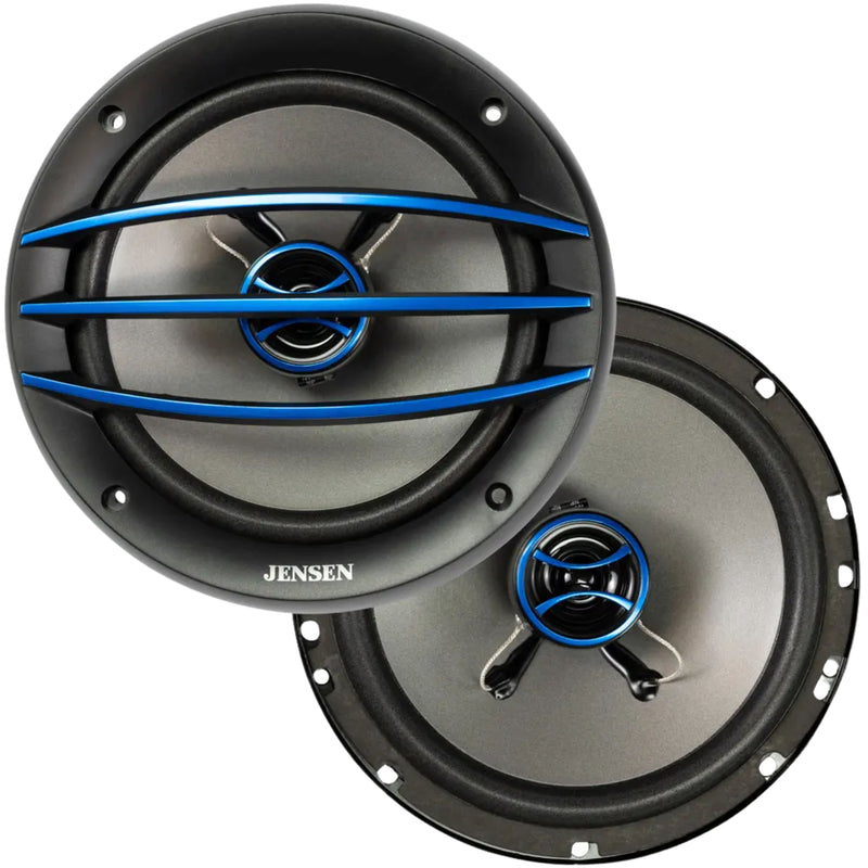 Pair of 6.5" 50 Watt RMS 4-Ohms Jensen J6520 Full Range 2-Way Speakers