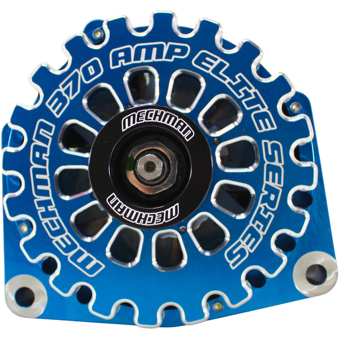 Mechman Elite Series 370A Blue Alternator Billet For 96-04 GM 5.7L / B8206370BL