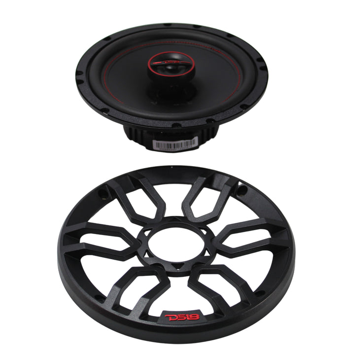 DS18 GEN-X6.5 Coaxial Speaker 6.5" Car Speakers 3-Way 150W Peak 50W RMS 4ohm