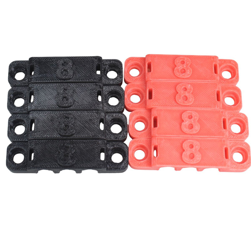 8 Gauge Cable Management Wire Comb Triple Slot Can Use w/ Cable Tie Red/Black