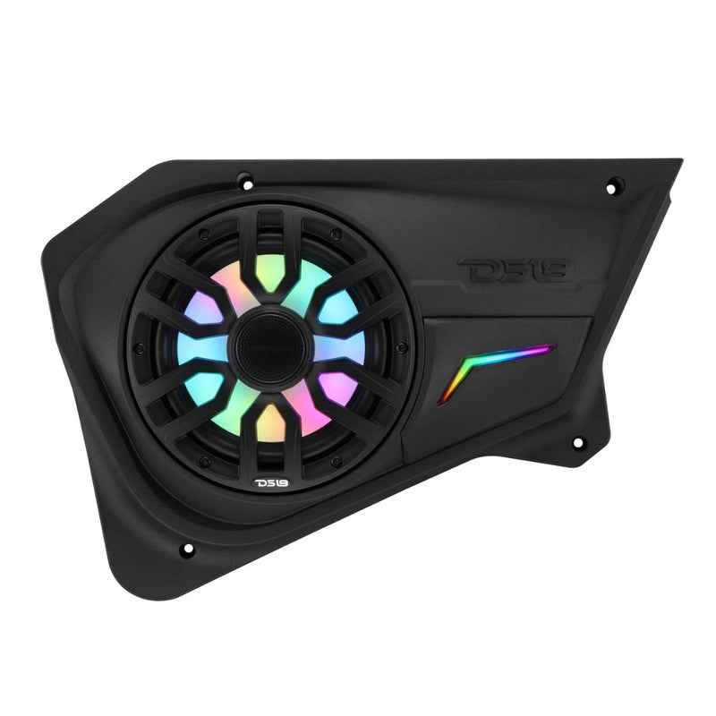 Polaris RZR-PRO Back Door Panels for 8” Speakers w/ Digital LED Lighting DS18